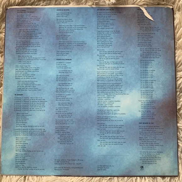 Roger Hodgson In The Eye Of The Storm 1984 Lp - Picture 6 of 6